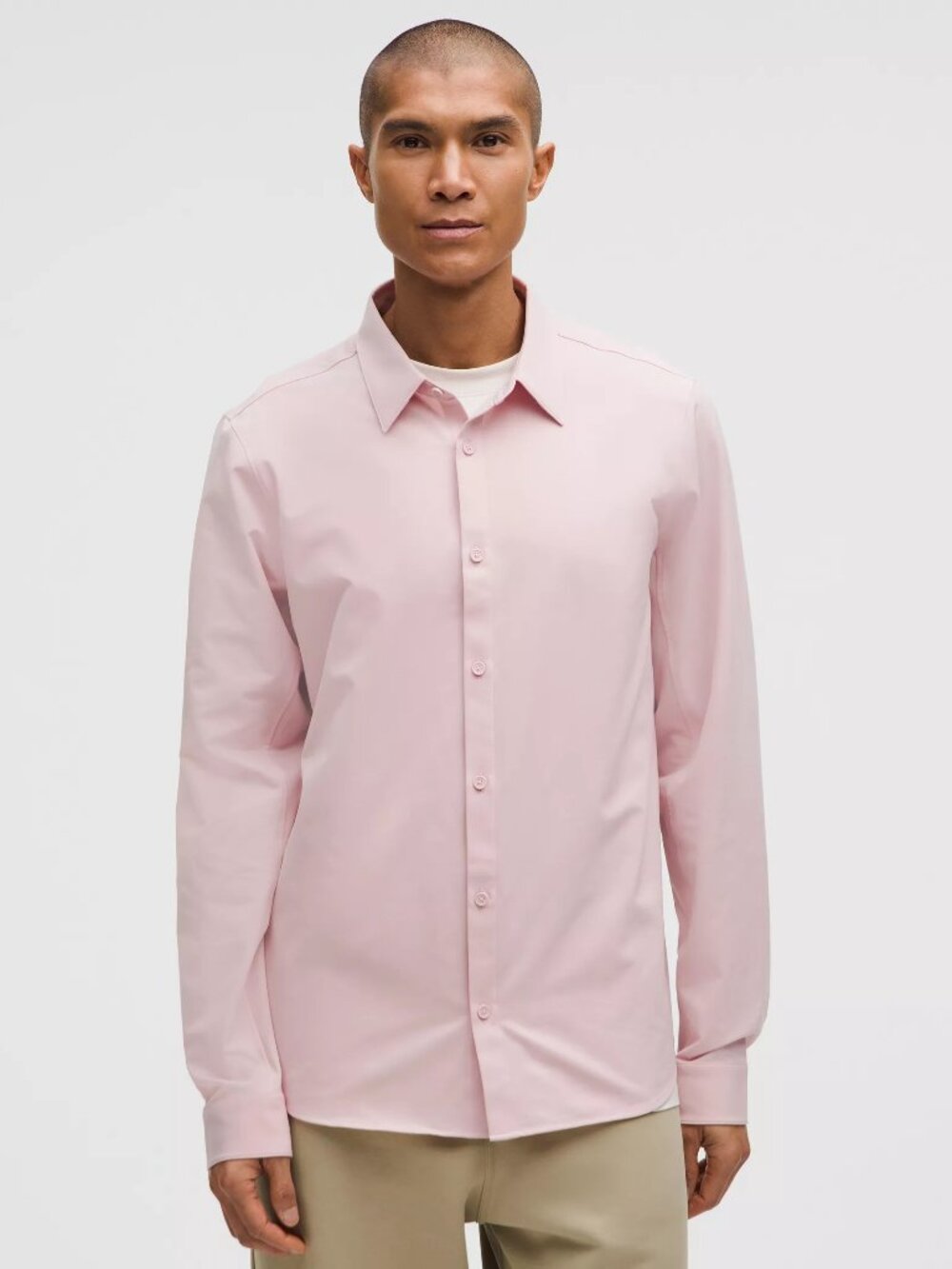 Lululemon Men's New Venture Long-Sleeve Shirt - Light Pink